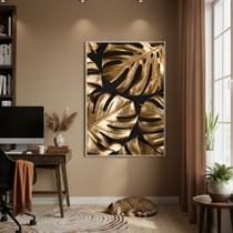 Quadro Decorativo Peso Do Luxo 70x50cm Mold Preta