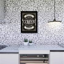 Quadro Decorativo Pessoas Que Gostam de Comer 45x34cm