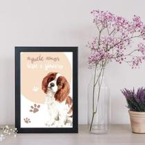 Quadro Decorativo Pet Amor Leve E Sincero 34x23Cm