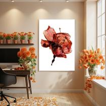 Quadro Decorativo Pétala Solar 70X50Cm Mold Branca