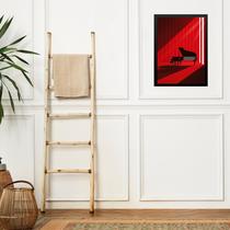 Quadro Decorativo Piano - Vermelho e Preto 24x18cm Quadro Decorativo Piano - Vermelho e Preto 24x18cm
