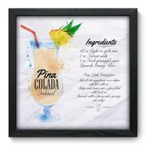 Quadro Decorativo - Pina Colada - 33cm x 33cm - 080qdcp