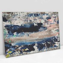 Quadro Decorativo Pincelada Azul em tela Canvas
