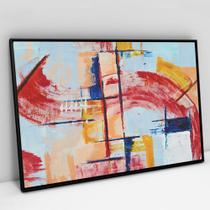 Quadro Decorativo Pincelada Sofisticada em tela Canvas