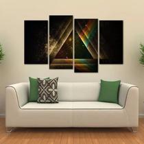 Quadro Decorativo Pink Floyd Sala Em Tecido 4 Peças 1 Quadro Decorativo Pink Floyd Sala Em Tecido 4 Peças 1