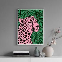 Quadro Decorativo Pink Leopard 45X34Cm