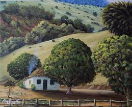 Quadro decorativo pintado à mão Meu aconchego