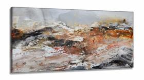 Quadro Decorativo Pintura Marmore Abstrato em Tecido Canvas 130x60