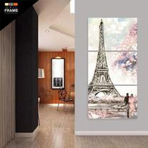 Quadro Decorativo Pintura Torre Eiffel Vertical 120x60 Quadro Decorativo Pintura Torre Eiffel Vertical 120x60