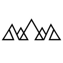 Quadro Decorativo Pirâmides Triângulos Preto em MDF
