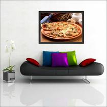 Quadro Decorativo Pizza Pizzaria Gourmet Restaurantes Decorações Com Moldura