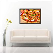 Quadro Decorativo Pizza Pizzaria Gourmet Restaurantes Decorações Com Moldura