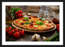 Quadro Decorativo Pizza Pizzaria Gourmet Restaurantes Decorações Com Moldura - Vital Quadros