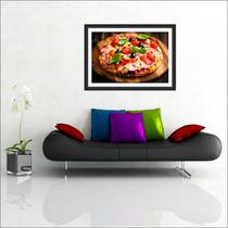 Quadro Decorativo Pizza Pizzaria Gourmet Restaurantes Decorações Com Moldura