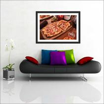 Quadro Decorativo Pizza Pizzaria Gourmet Restaurantes Decorações Com Moldura