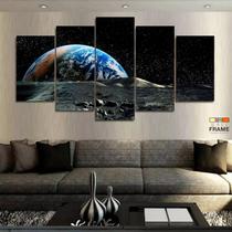 Quadro Decorativo Planeta Terra 130x63 em tecido Quadro Decorativo Planeta Terra 130x63 em tecido