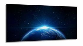 Quadro Decorativo Planeta Terra em Tecido Canvas 130x60 m01 Quadro Decorativo Planeta Terra em Tecido Canvas 130x60 m01