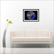 Quadro Decorativo Planeta Terra Salas Decorações Com Moldura
