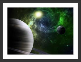 Quadro Decorativo Planetas Universo Espaço Cósmico Estrelas Salas Decorações Com Moldura Quadro Decorativo Planetas Universo Espaço Cósmico Estrelas Salas Decorações Com Moldura