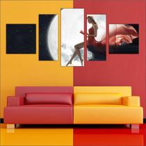 Quadro Decorativo Planetas Universo Terra Lua Galáxias Estrelas Espaço Sol 5 Peças TT12 Quadro Decorativo Planetas Universo Terra Lua Galáxias Estrelas Espaço Sol 5 Peças TT12