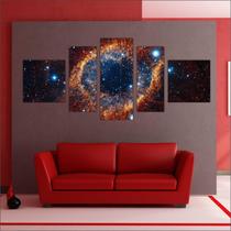 Quadro Decorativo Planetas Universo Terra Lua Galáxias Estrelas Espaço Sol 5 Peças TT3 Quadro Decorativo Planetas Universo Terra Lua Galáxias Estrelas Espaço Sol 5 Peças TT3