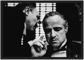 Quadro Decorativo Poderoso Chefão Don Corleone Filmes Cinema Decorações Com Moldura