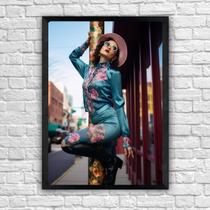 Quadro Decorativo Pole Dance com Moldura E Acetato Tamanho A3