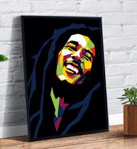 Quadro Decorativo Pop Art Bob Marley Cantor Reggae - Tribos