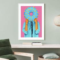 Quadro Decorativo Pop Art Cookie Moldura Branca Quadro Decorativo Pop Art Cookie Moldura Branca