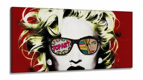 Quadro Decorativo Pop Art Madona em Tecido Canvas 130x60