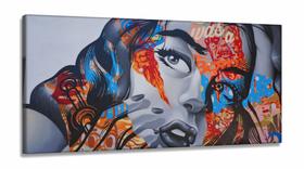 Quadro Decorativo Pop Art Mosaico em Tecido Canvas 130x60