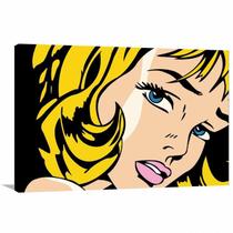 Quadro decorativo Pop Art Roy com Tela em Tecido