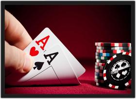 Quadro Decorativo Pôquer Jogo de cartas Salas Baralho Decorações Com Moldura Quadro Decorativo Pôquer Jogo de cartas Salas Baralho Decorações Com Moldura