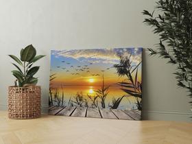 Quadro Decorativo Por do Sol Canvas 50x70 - Foto Paulista