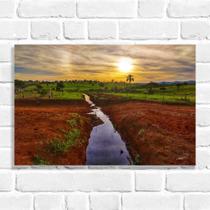Quadro Decorativo Pôr do Sol na Fazenda 01 (Coleção Originais do Brasil)