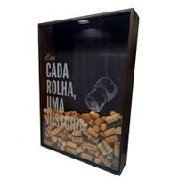 Quadro decorativo Porta rolhas - Em cada Rolha uma história