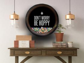 Quadro Decorativo Porta Rolhas Redondo Be hoppy - Grande 1096 Quadro Decorativo Porta Rolhas Redondo Be hoppy - Grande 1096