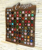 Quadro Decorativo Porta Tampinhas Presente Rustic 100un