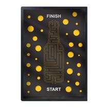 Quadro Decorativo Porta Tampinhas Start Finish 38x28.5cm