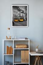 Quadro Decorativo Portugal Bondes Amarelos - 70X50Cm