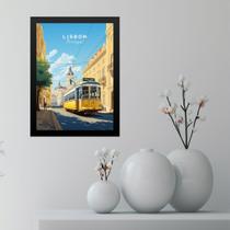 Quadro Decorativo Portugal - Lisboa 33x24cm - com vidro Quadro Decorativo Portugal - Lisboa 33x24cm - com vidro