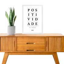 Quadro Decorativo Positividade é a Chave 45x34cm Quadro Decorativo Positividade é a Chave 45x34cm
