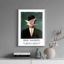 Quadro Decorativo Poster Arte René Magritte 24x18cm - com vidro