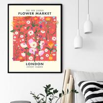 Quadro Decorativo Poster Flower Market London - 70x50cm