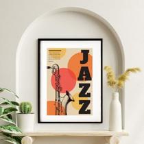 Quadro Decorativo Poster Jazz 60x48cm Quadro Decorativo Poster Jazz 60x48cm