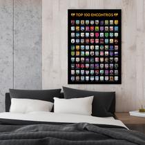 Quadro Decorativo Pôster Modelo Encontros Especiais 50x70 para Decoração de Quarto Cozinha Sala