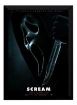 Quadro Decorativo Poster Moldurado Scream Panico 5 44x33cm