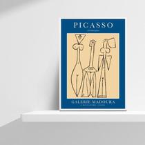 Quadro Decorativo Poster Picasso Ceramics 45x34cm com Vidro