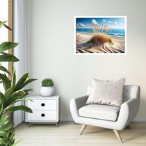 Quadro Decorativo Praia Capim Areia Fina - 50x70cm