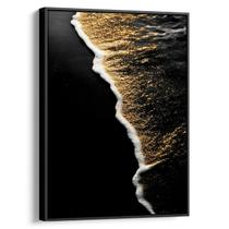 Quadro decorativo Praia das Ondas de Ouro - Art Canvas Quadro decorativo Praia das Ondas de Ouro - Art Canvas